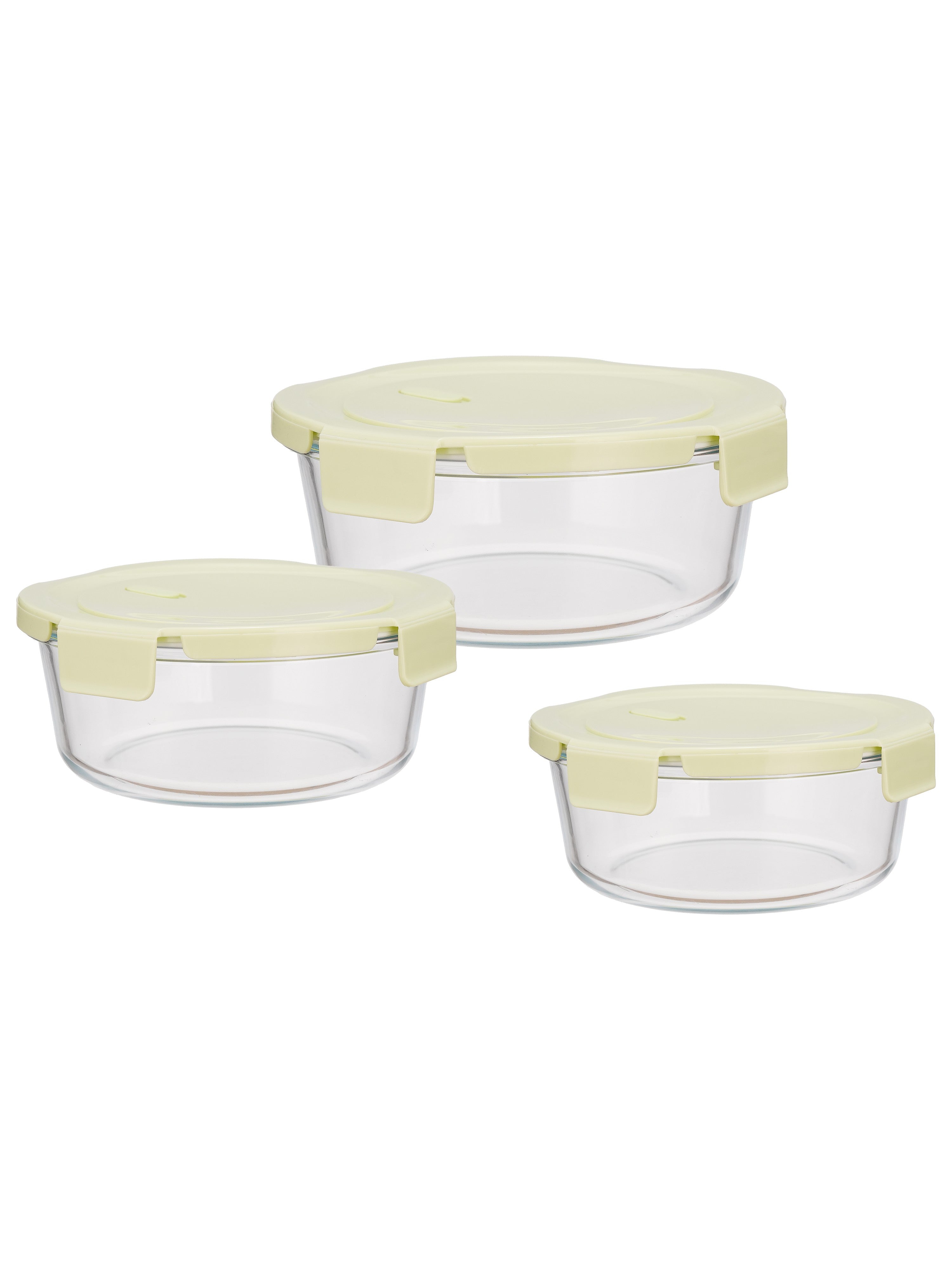 RoundNest Glass Storage Set (Pack of 3)