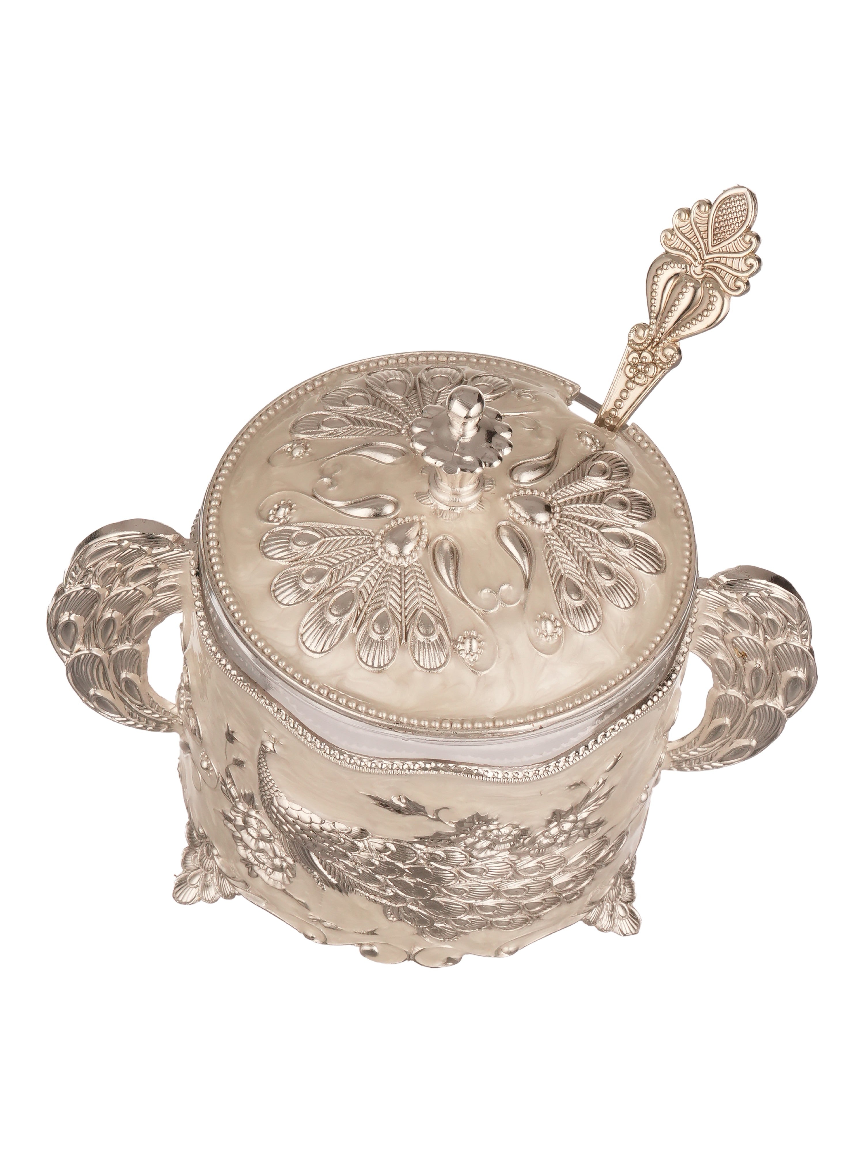 Vintage Royale Dry Fruit Bowl with Lid and Spoon