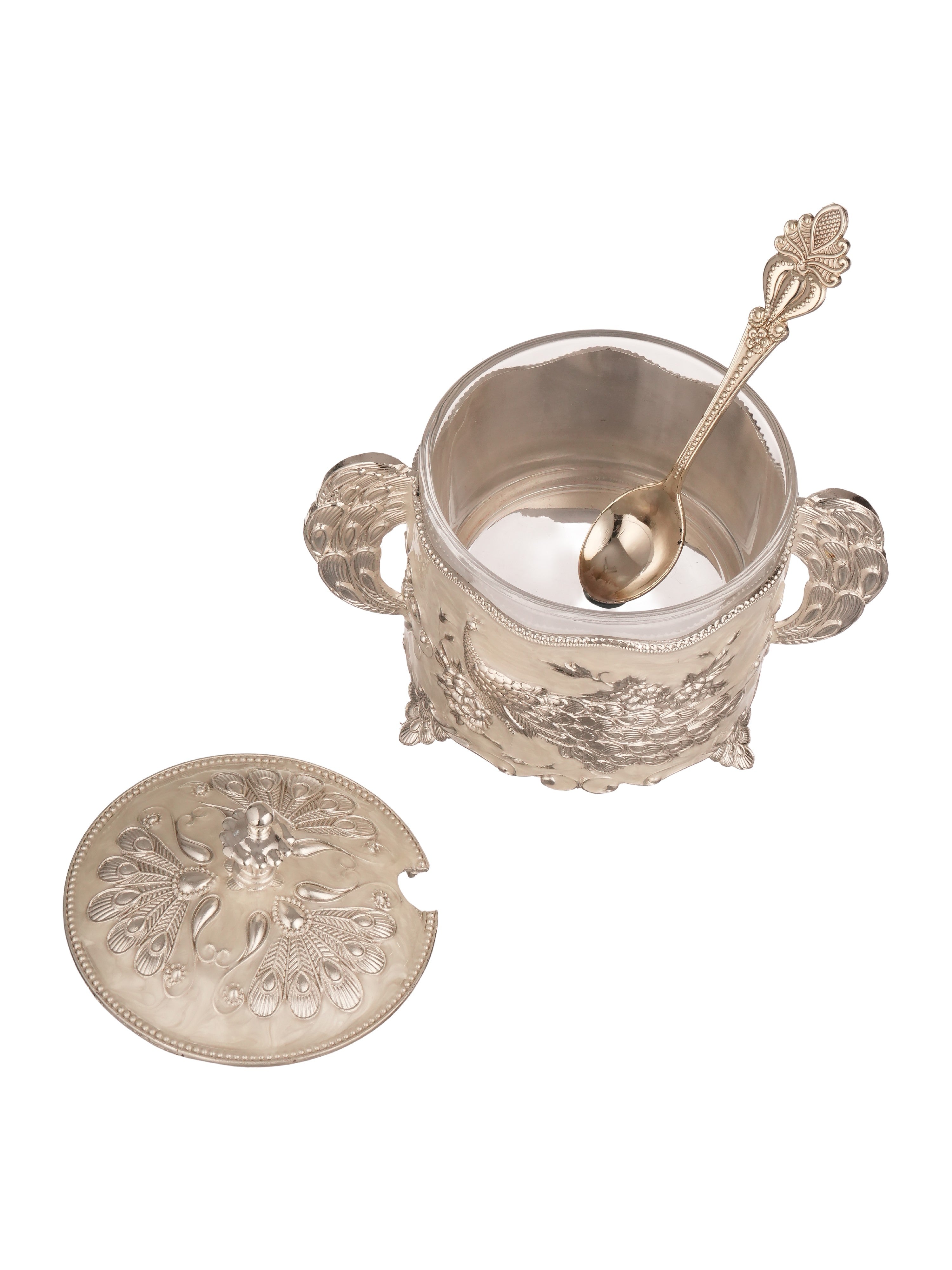 Vintage Royale Dry Fruit Bowl with Lid and Spoon