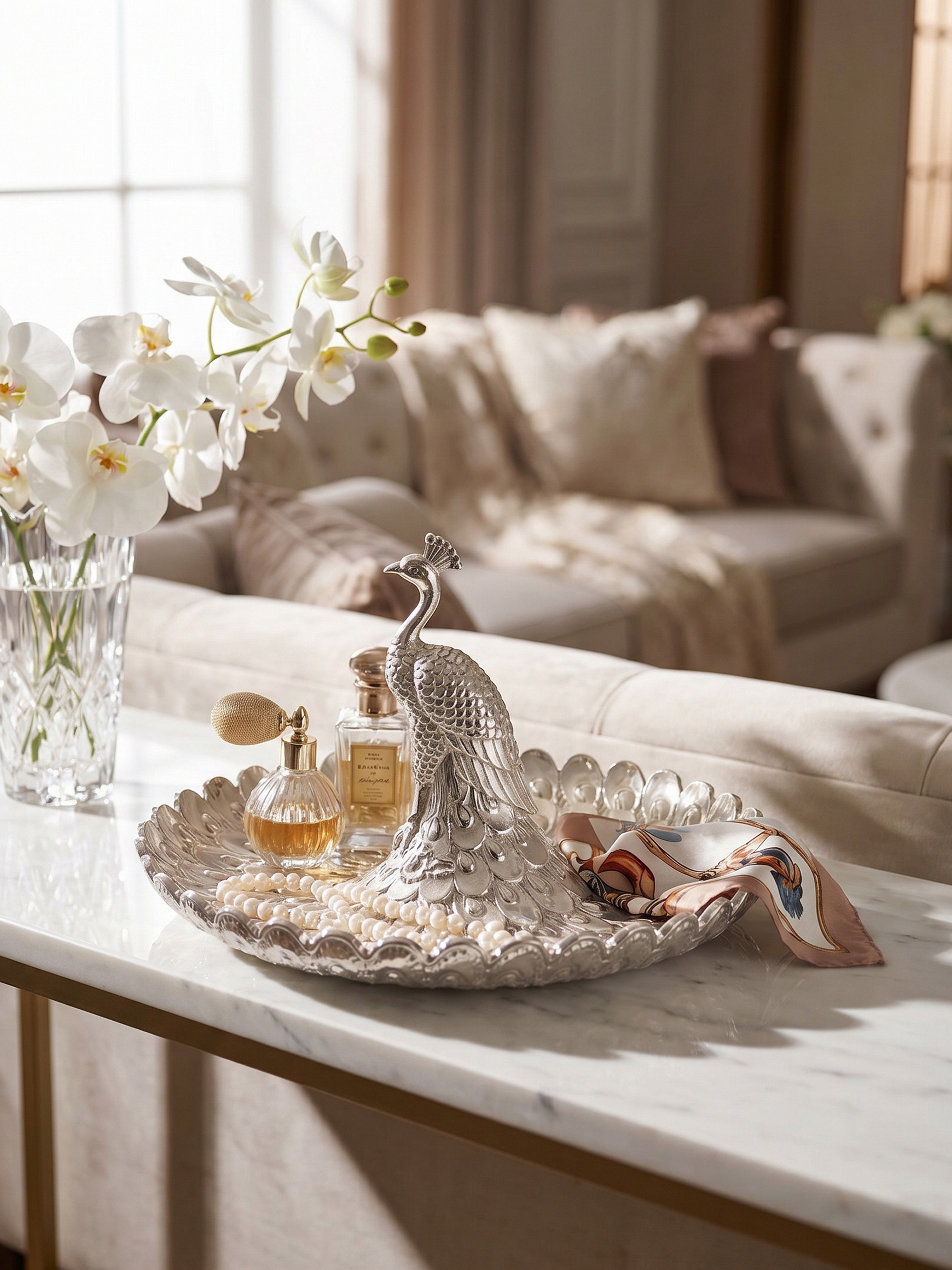 Imperial Plume Centerpiece Tray