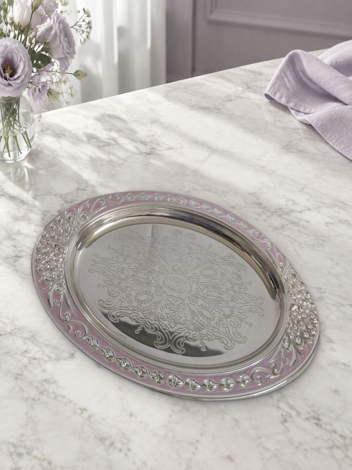The White Pearl German Silver Tray