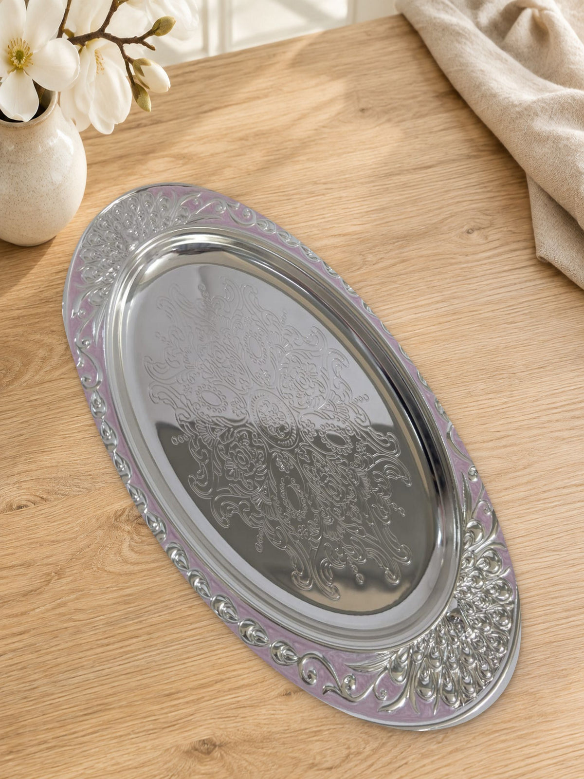 The White Pearl German Silver Tray