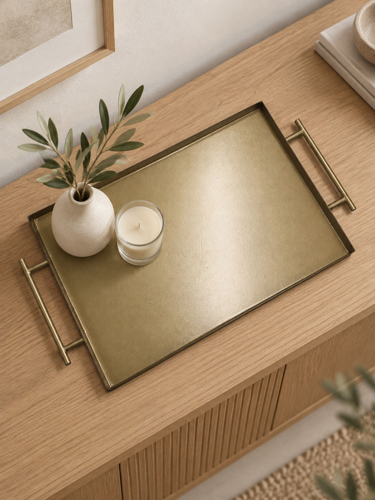 Golden Aura Serving Tray