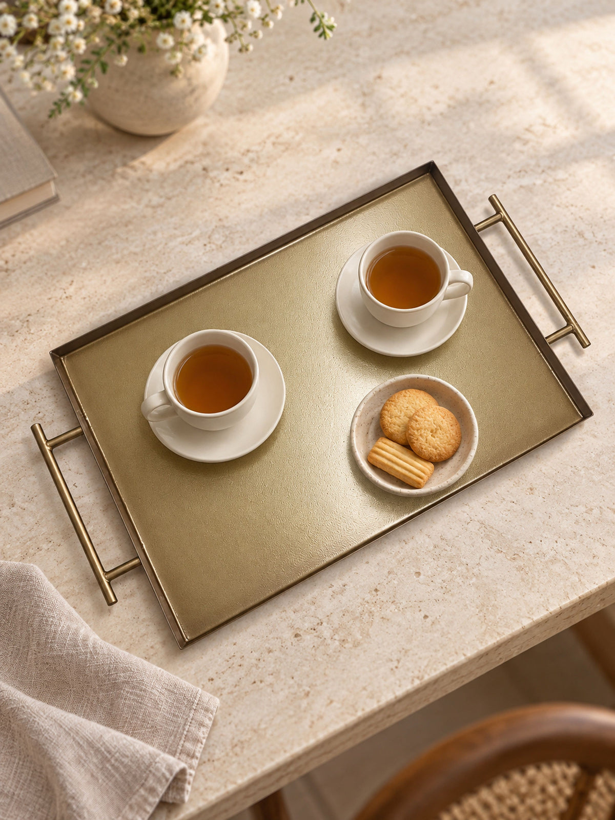 Golden Aura Serving Tray