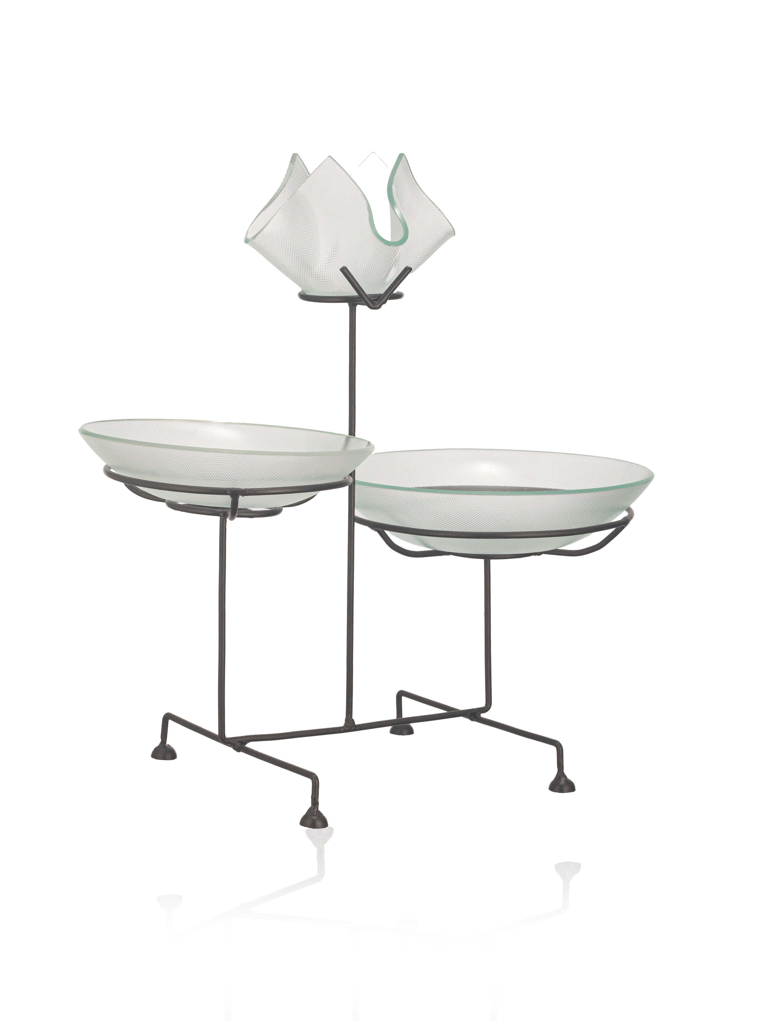 Radiant Duo Snack Stand with candle holder