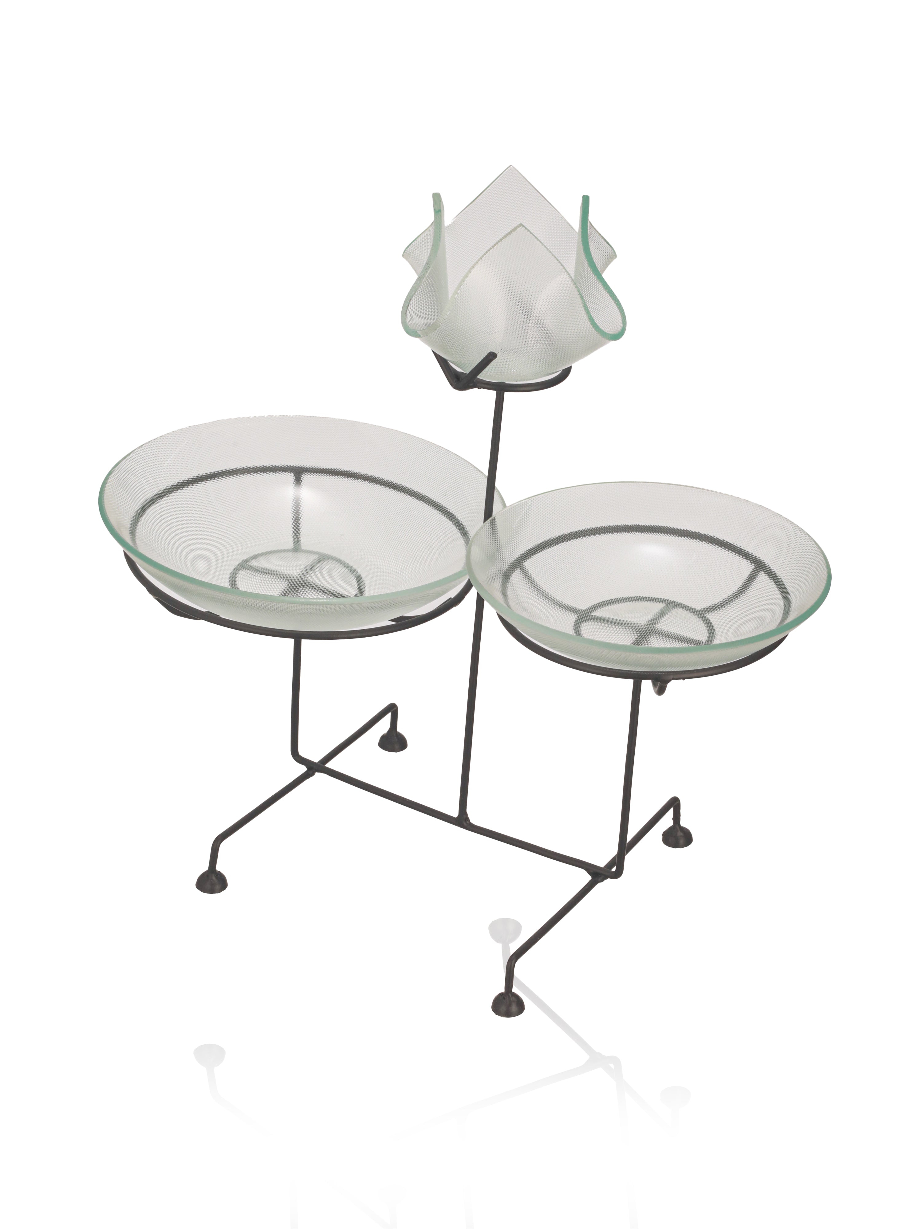 Radiant Duo Snack Stand with candle holder