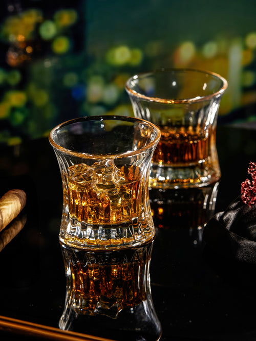 SANDTIMER CRYSTAL WHISKEY GLASS