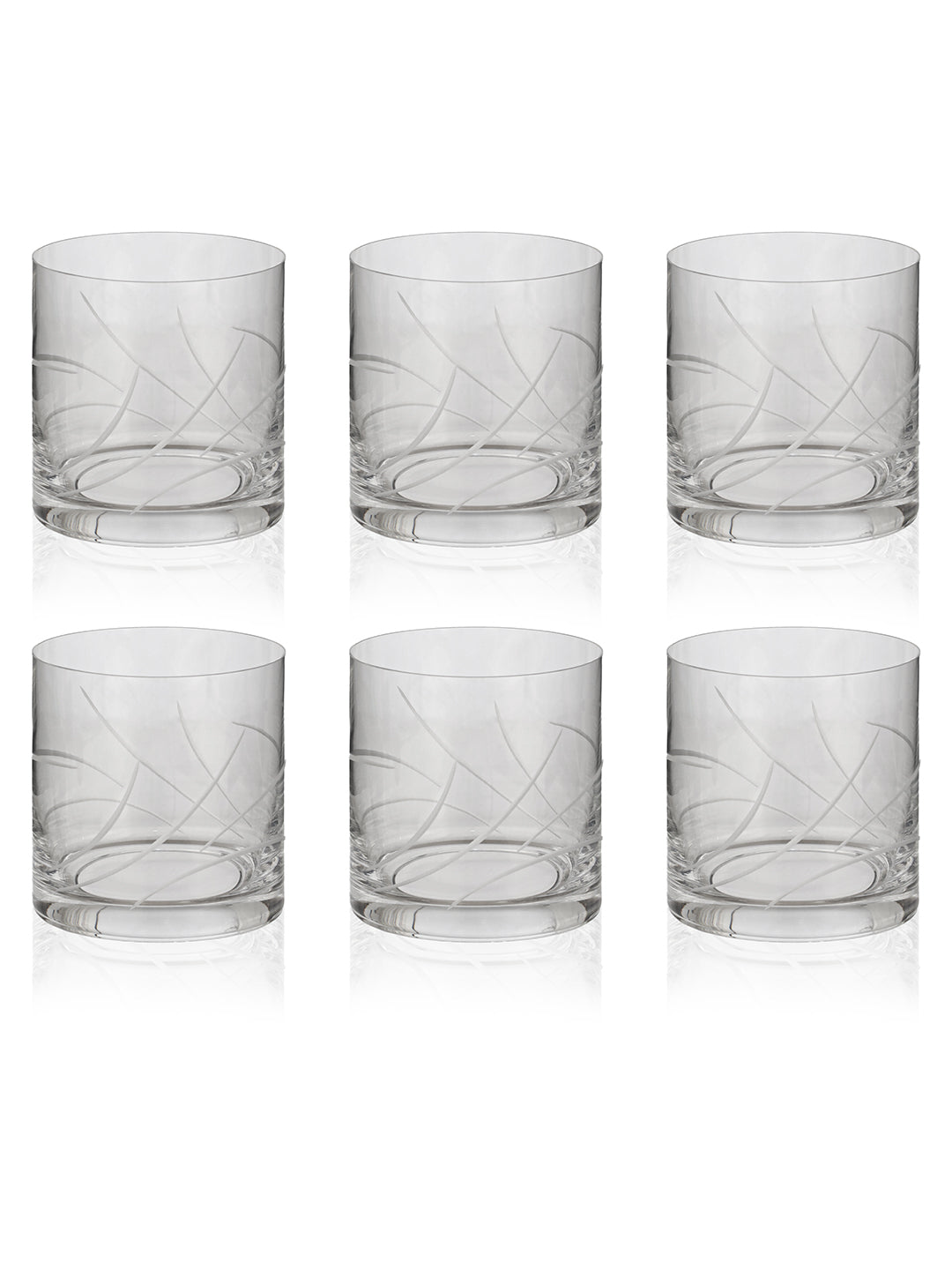 Abstract Gleam Whiskey Glass (Pack Of 6)