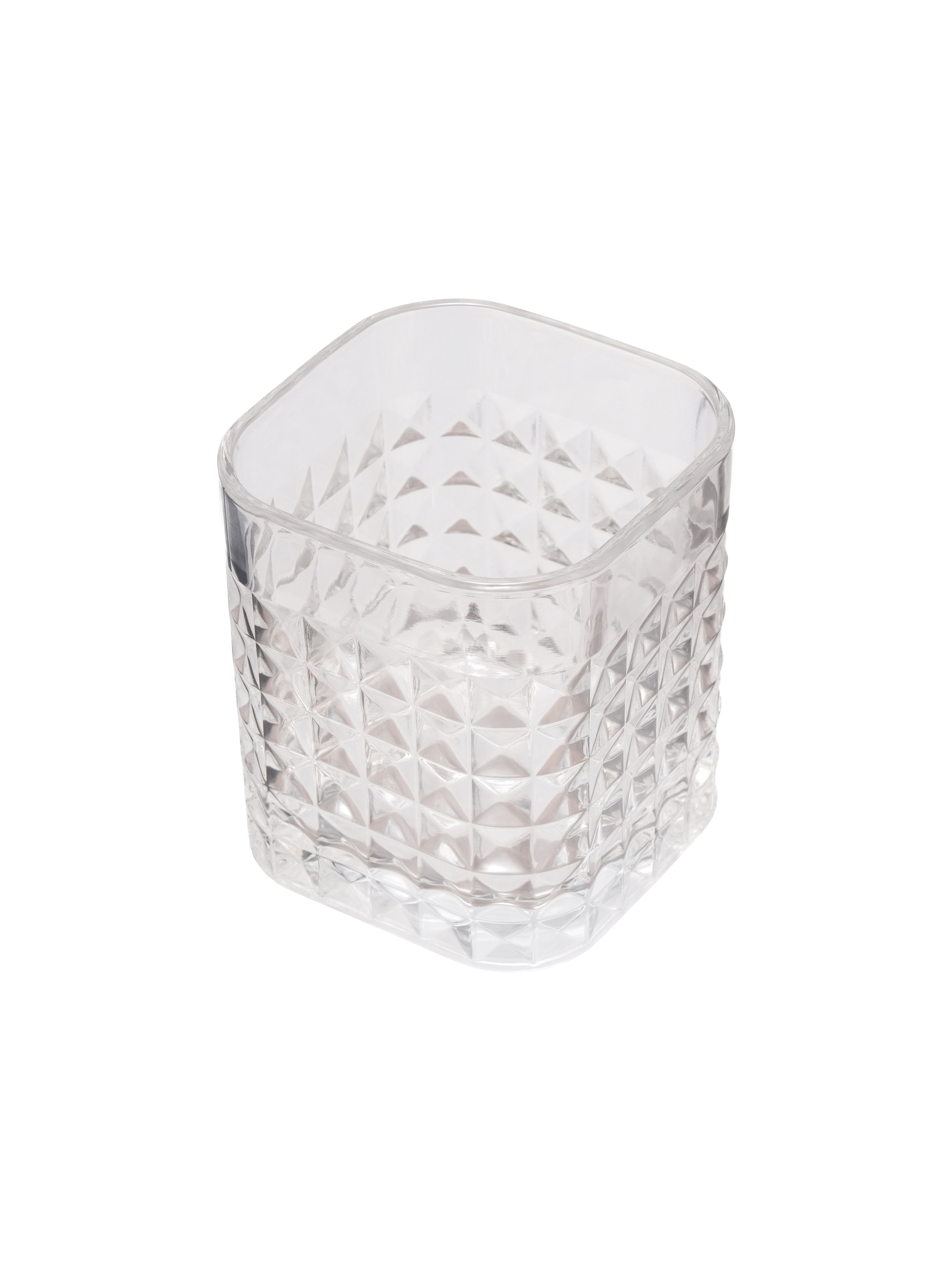 The Crosscut Square Glass (Pack of 6)