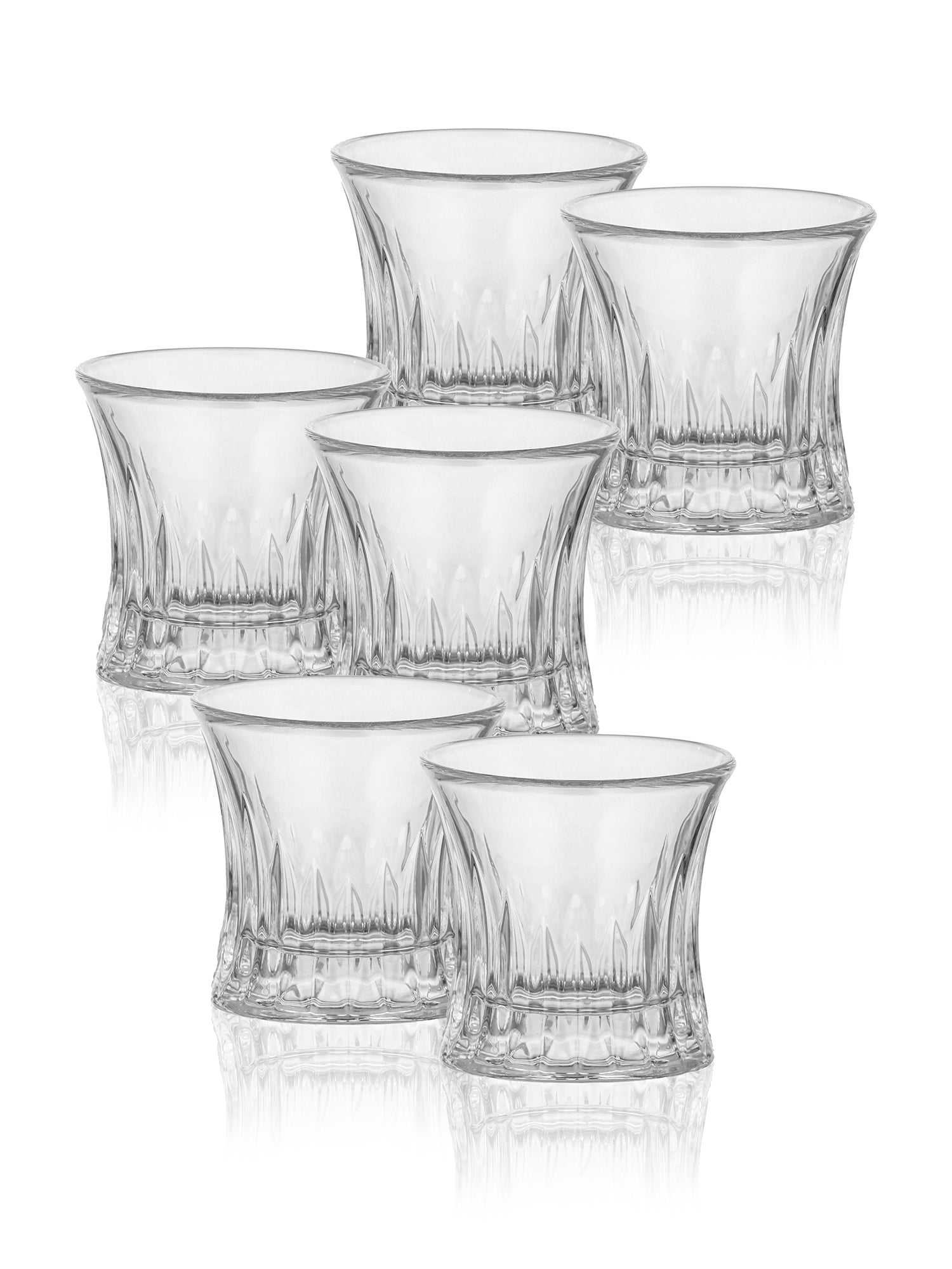Oval Shaped Crystal old fashioned whiskey Glass - Set of 6