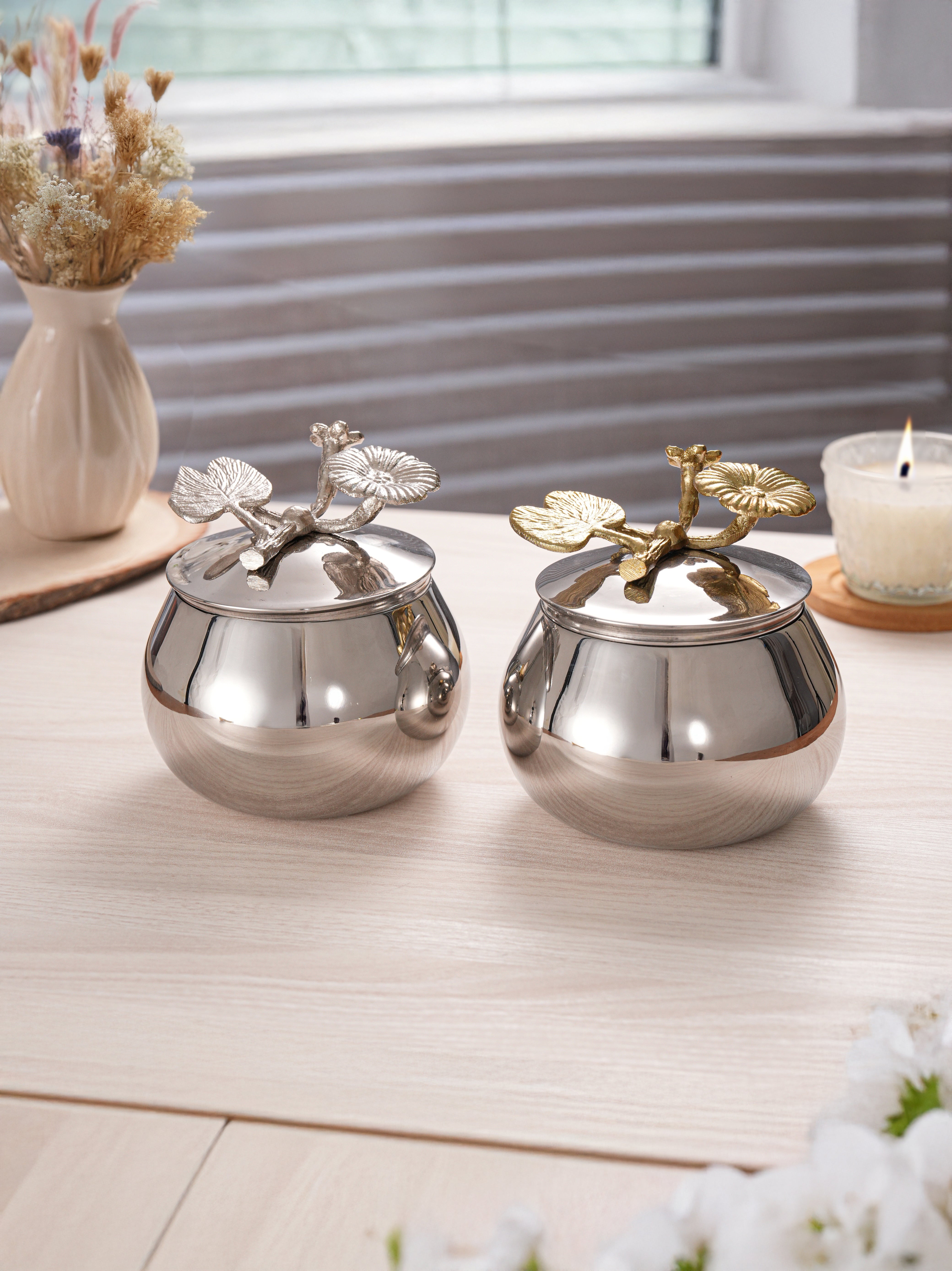 Aura Canisters -Silver & Gold (Pack of 2)