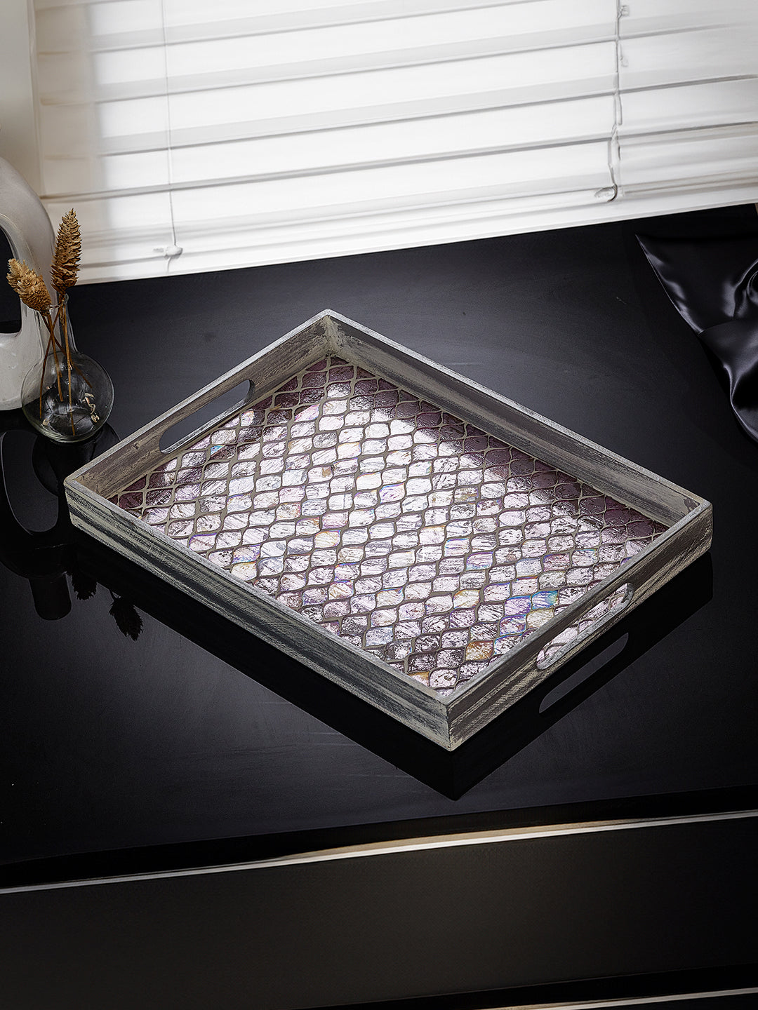 Pink Mosaic Serving Tray