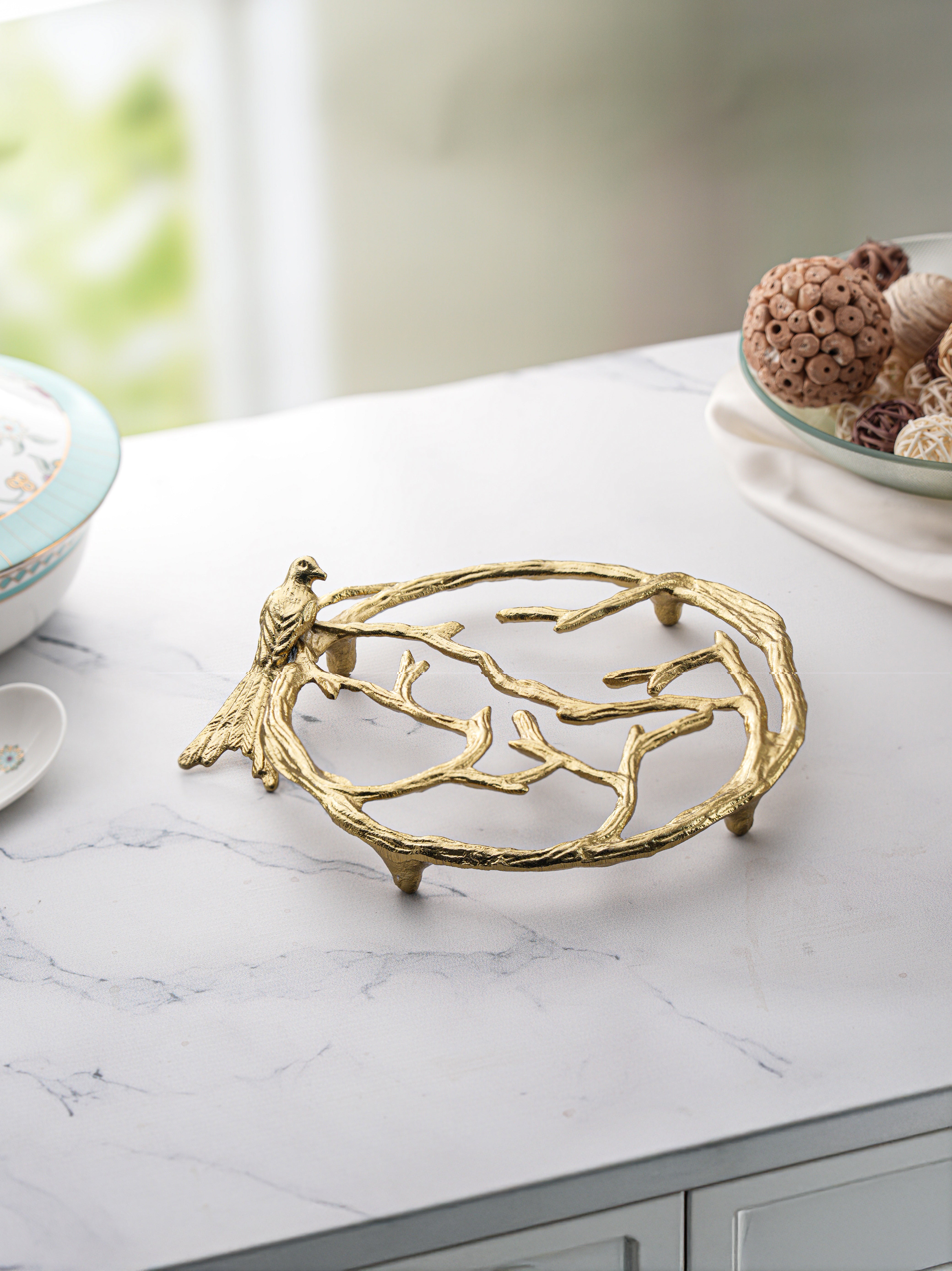 Flight Of Gold Trivet-Gold (Pack of 2)