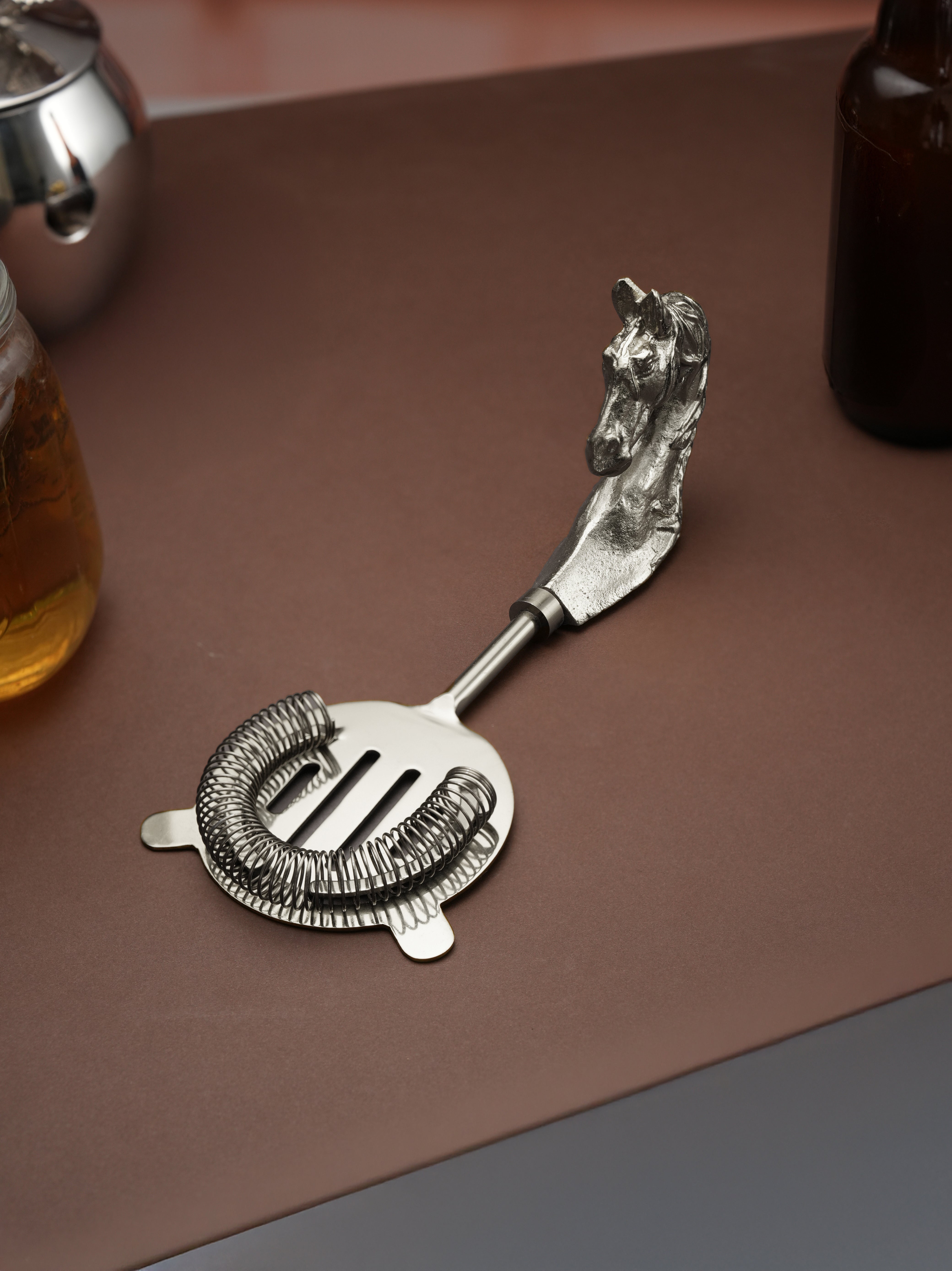 Saddle Sieve Cocktail Strainer-Silver