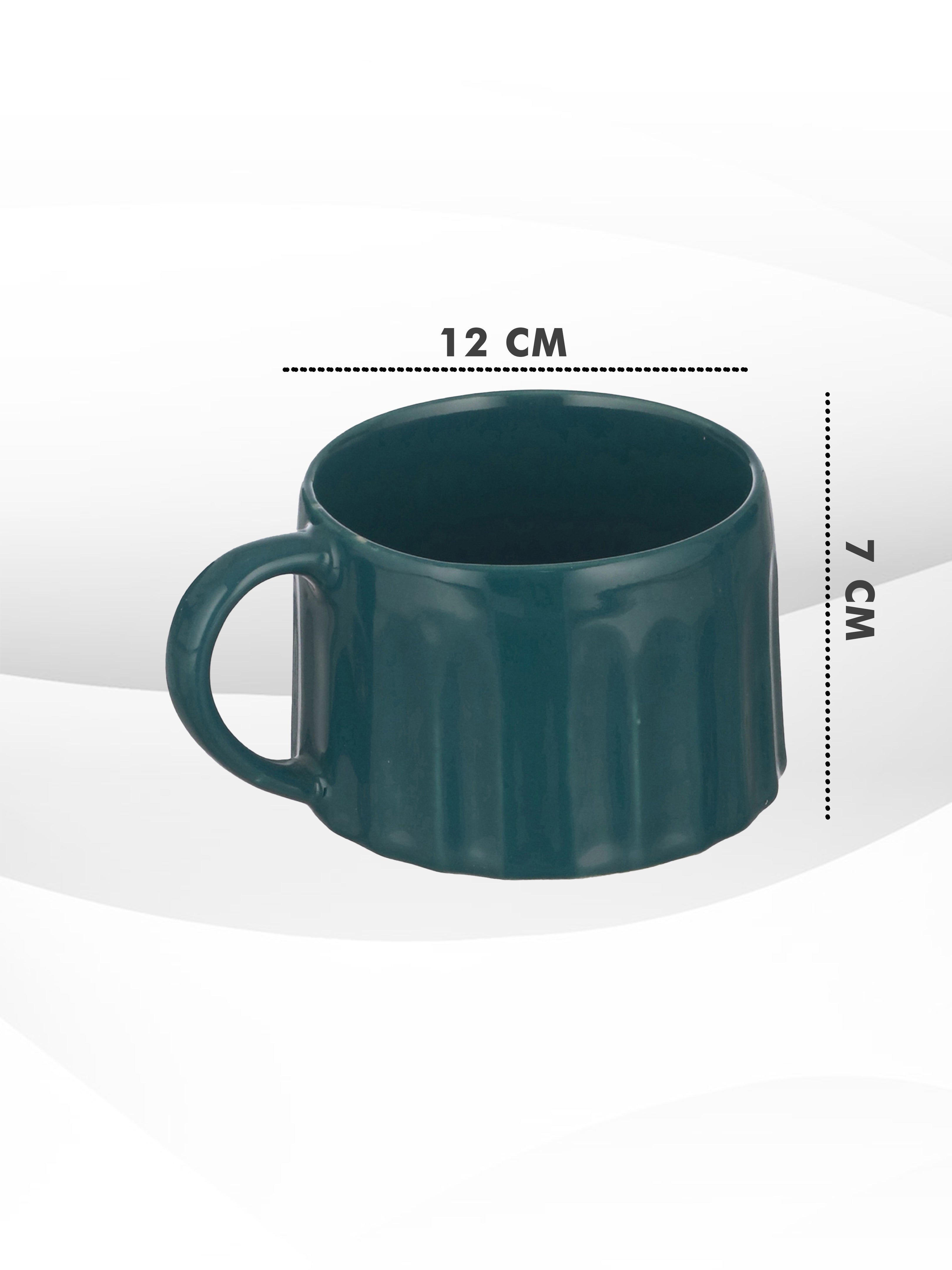 Ceramic Castleton Green Tea Cup 4 Piece set