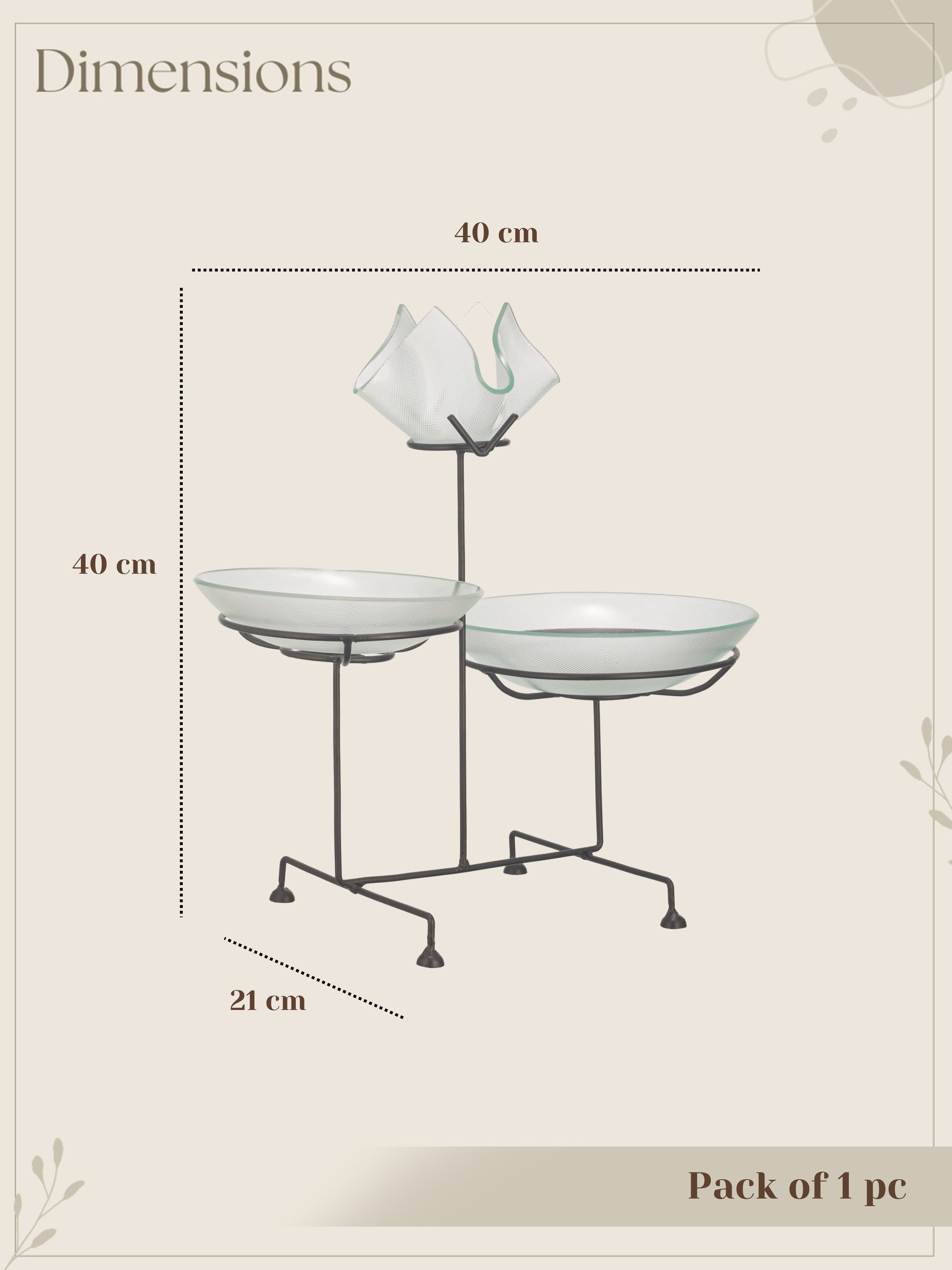 Radiant Duo Snack Stand with candle holder