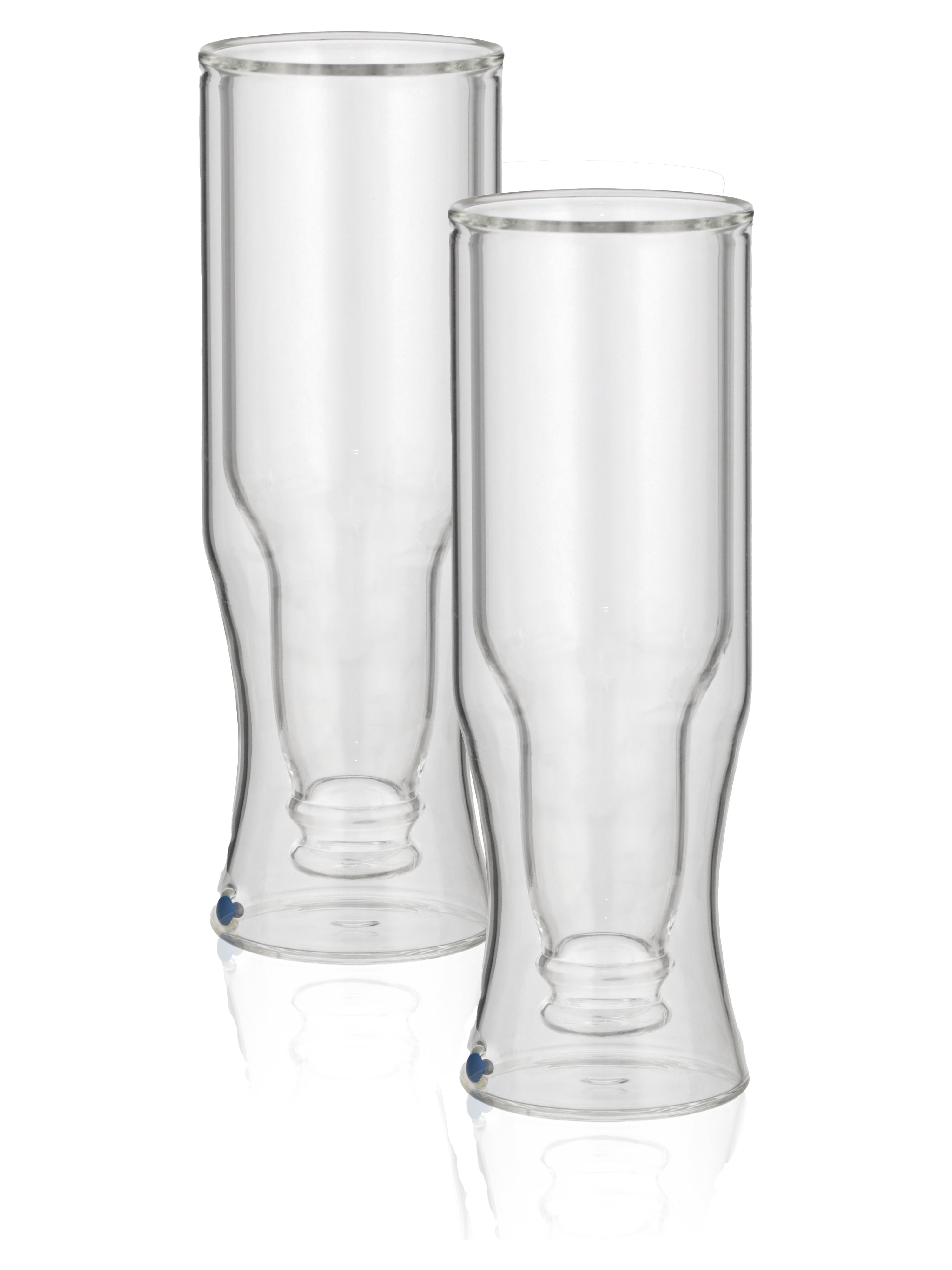 DOUBLE WALL INVERTED BOTTLE SHAPED BEER GLASS |SET OF 2 | 250ML