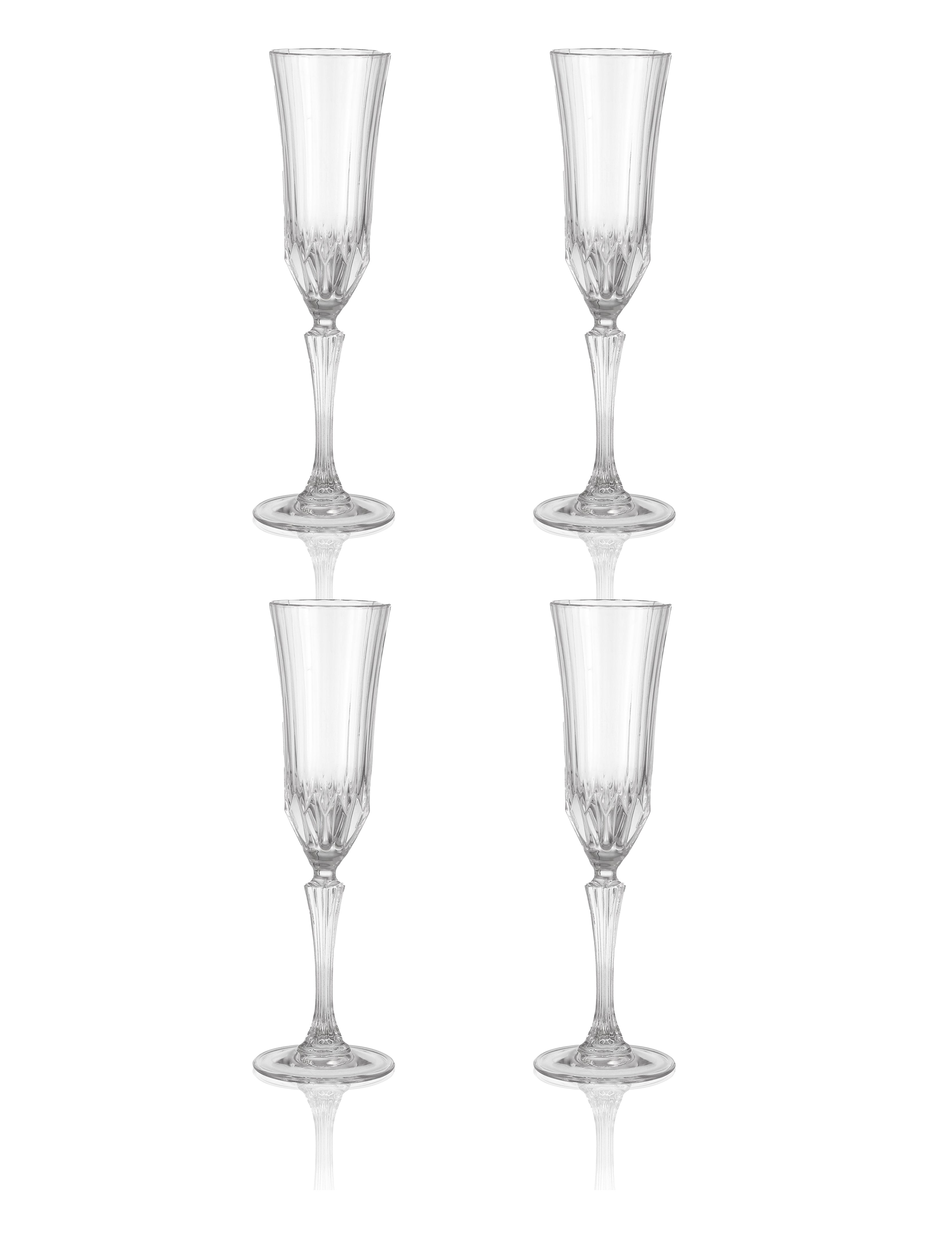 Celestial Sparkle Champagne Flute Glass Set of 4