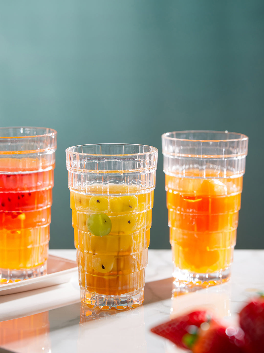 CRYSTAL HELIX HIGHBALL GLASS - ITALIAN CRYSTAL - SET OF 4