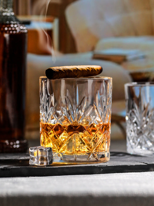 CRYSTAL SWORDS WHISKEY GLASS - ITALIAN CRYSTAL