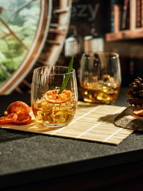 BARREL CRYSTAL WHISKEY GLASS - EUROPEAN CRYSTAL
