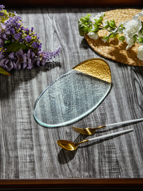 Luster Clear Glass Serving Platter